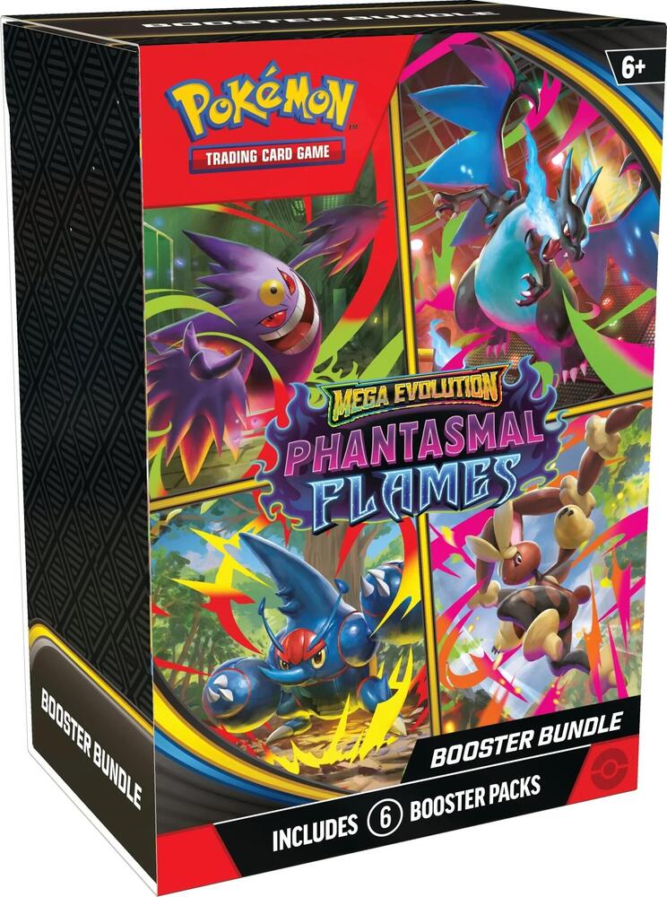 Pokémon trading card game booster bundle  of Phantasmal packaging with colorful artwork of Charizard. 