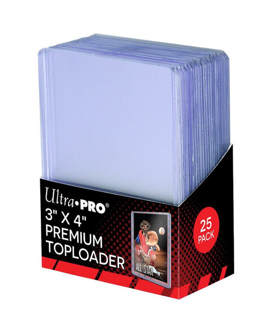Showing 1 25ct box of  3”x4” Ultra pro toploaders