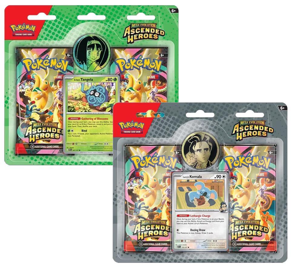 ascended hero's 2 pack blister with larry or erika promo